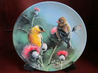Knowles Encyclopaedia Britannica Birds Of Your Garden Goldfinch Collector Plate