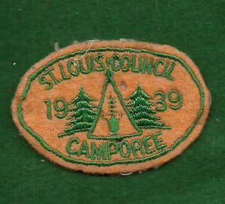 Vintage Boy Scout Patch - Felt - 1939 St.  Louis Council Camporee