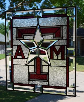 Texas A&m Stained Glass Window (18 1/4 X 20)
