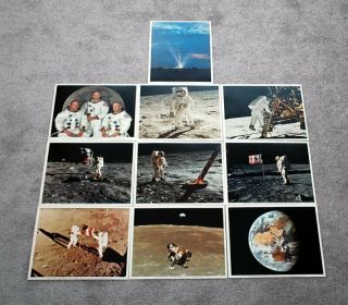 10 Nasa Space Mission Apollo 11 Moon Landing Photos,  1969 8x10 Armstrong,  Aldrin