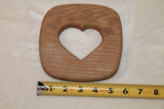 Dresden Oak Lid With Heart Shaped Opening For Longaberger Tall Tissue Basket