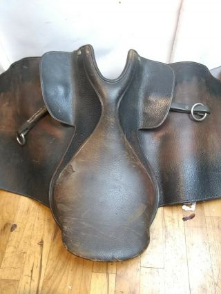 Vintage English Saddle - Antique Horse Equestrian Leather Saddle