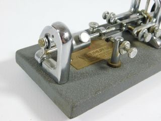 Vibroplex Standard Ham Radio CW Telegraph Key Vintage 1956 SN 193389 3