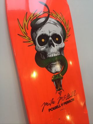 Powell Peralta Mike Mcgill Og Skull And Snake Old School Reissue Skateboard Deck