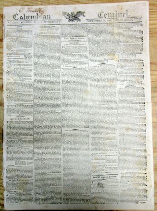 War Of 1812 Naval Battle Display Newspaper Uss Constitution Defeat Hms Guerriere
