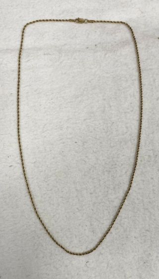 Vintage Hms 14k Yellow Gold Braided Necklace 4.  1 Grams 19” Long