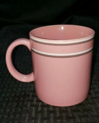 Vintage JMP Chromatics Stoneware Coffee Mug Cup Pink 3.  5 