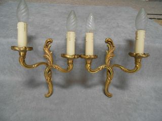 French Antique Bronze Stylish Wall Light Sconces