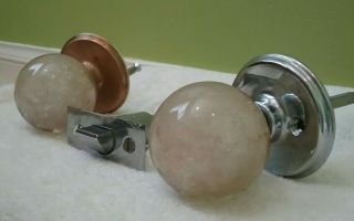 Vintage Ruth Richmond Weiser Lucite Snowball Closet/Bedroom/Bathroom Door Knobs 3