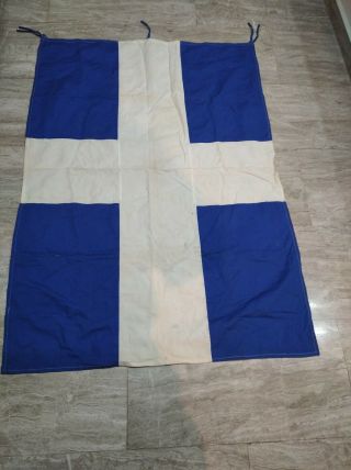 Vintage Greece Greek Cotton Flag 123x84cm