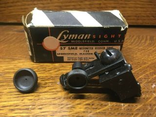 Vintage Lyman 57 Sme Receiver Sight For Springfield,  Mauser,  Enfield,  Jap