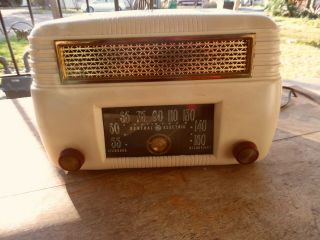 Rare Color 1040s General Electric Model 202 Tube Radio Art Deco Bakelite