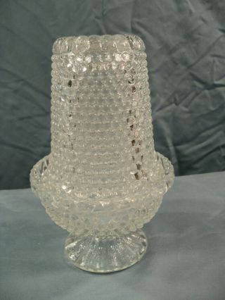 Brooke Glass Clear Glass Hobnail 2 Piece Courting Fairy Lamp Tea Light