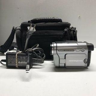 Sony Handycam Dcr - Trv280 Digital8 Camcorder,  Ac,  And Case | | Vtg Vintage