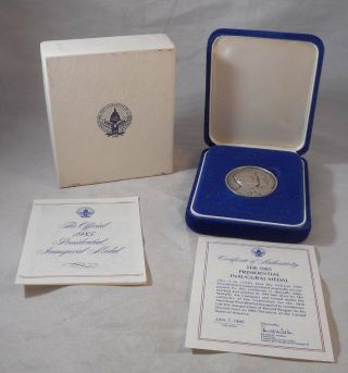 Vintage Official 1985 Ronald Reagan Presidential Inauguration Medal.  999 Silver