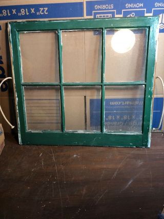 Antique Vintage Architectural Salvage Window With Glass 24 3/4” By 27 3/4”