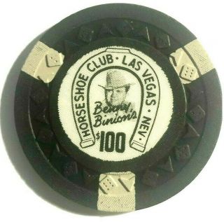 - Vintage - Horseshoe Club $100 Chip Las Vegas Nv.  - 1950s -