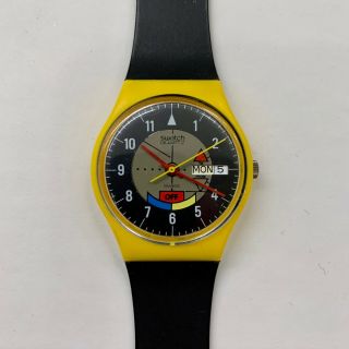 Swatch Gj700f Yamaha Racer 1985 Vintage W/ Case,  Pre - Owned