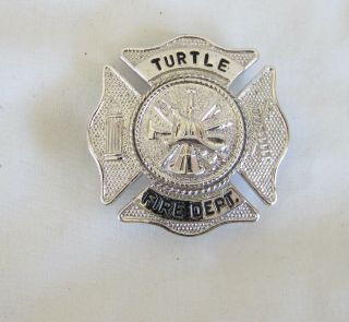 Vintage Turtle Wisconsin Wi Wis Fire Uniform Hat Badge Dept Department Ws Darley