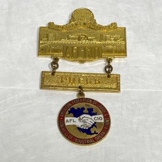 1957 2th Biennal Afl - Cio Labor Union Convention Medal Press Atlantic City,  Nj