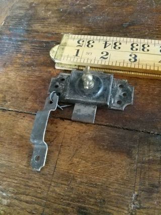 Antique Large Cupboard Latch Brass And Steel Will Fit Left Or Right