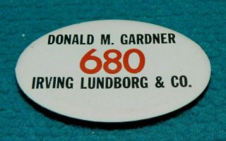 1950s Vintage : York Stock Exchange : Brokers Badge @ Irving Lundborg Nyse