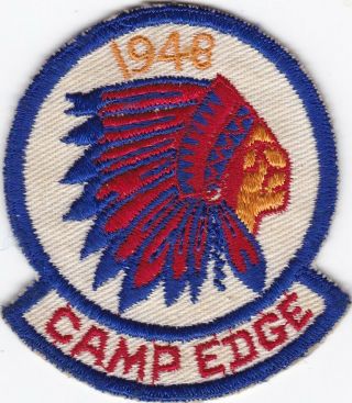 1948 Vintage Boy Scout Bsa Camp Edge Native American Indian Patch