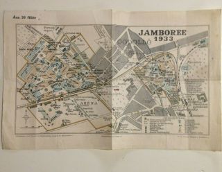 Boyscout Jamboree Map 1933 Gödöllö