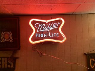 1970’s Vintage Miller High Life Neon Sign