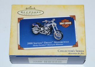 2005 Hallmark Ornament Harley - Davidson 2000 Softail Deuce Motorcycle Qx2042