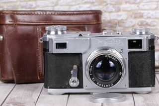 Kiev - 2 Camera Soviet Rangefinder With Lens Jupiter - 8 50mm F2 2/50 Contax Vintage