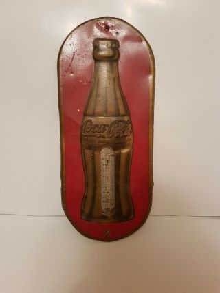 Vintage 1920s Coca Cola Advertising Thermometer Tegge 