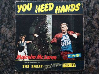 Rare Punk 7” Vinyl - Sex Pistols Malcolm Mc Lauren You Need Hands Rock Swindle