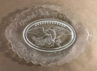 Bicentennial Glass Plate United States Of America 1776 Bicentennial 1976 B12
