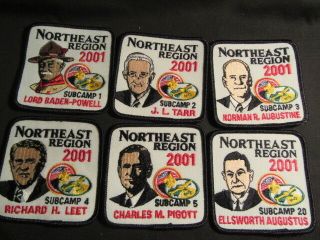 2001 National Jamboree Northeast Region Subcamp Patches And Hat Pins Eb19