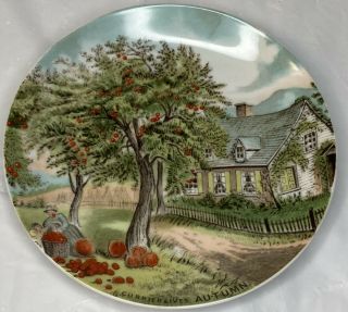 Currier And Ives Set Of 4 Seasons Vintage Decorative Plates 6.  5 In Dia