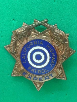 Vintage Chp California Highway Patrol Expert Shooting Pin