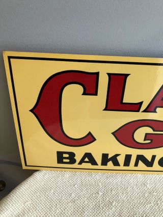 Vintage Clabber Girl Baking Powder Metal Sign 34” X 11 3/4”by A.  C.  Co.  71 - 10. 3