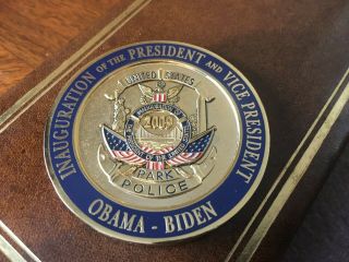 Rare Large - Size U.  S.  Park Badge Obama 2009 Inauguration Challenge Coin
