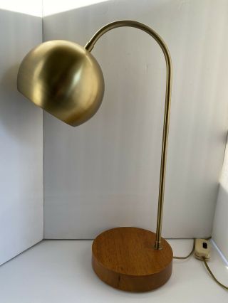 Vintage Large Gold Mid Century Modern Style Atomic Orb Eyeball Desk - Table Lamp