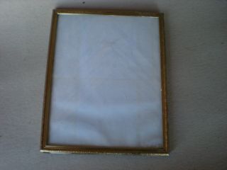 Vintage Photo Mid Century Gold Tone Metal 8 " X 10 " Picture Frame