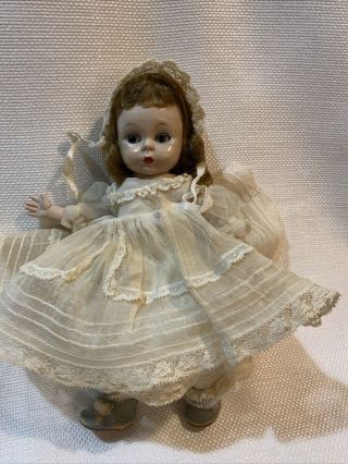 Adorable Vintage Madame Alexander Kins Strung Doll In Tagged Early Outfit