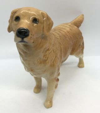 Vintage Beswick England Golden Retreiver Dog Puppy Ceramic Figure 9x6