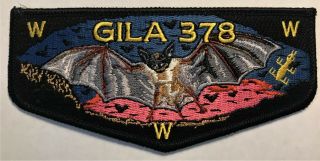 Oa Gila Lodge 378 Bsa Yucca Council Patch Zodiac Bat Flap