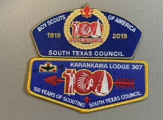 Karankawa Lodge 307 South Texas Council 100th Anniversary Csp And Flap