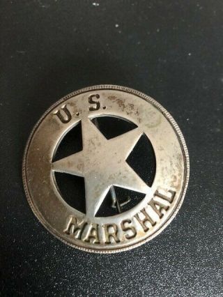 Vintage Metal U.  S.  Marshal 5 Point Badge.