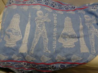 1969 Moon Landing Astronauts Vintage Bedspread Blanket Large 1968 Apollo