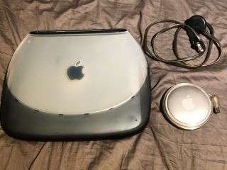 Apple Ibook G3 Clamshell Graphite W/ Charger M2453 Vintage Please Read