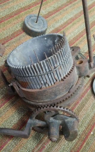 Antique Sock Knitting Machine Maker Vintage Parts 2