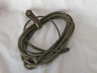 Vintage Gaucho Cowboy Rope Lasso No Whip Argentina Iron Rings